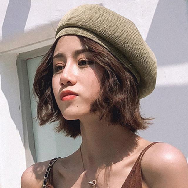 ベレー帽 夏 レディース 麦わら帽子 レトロ ストローハット おしゃれ ペーパーハット可愛い 送料無料 即日発送-6