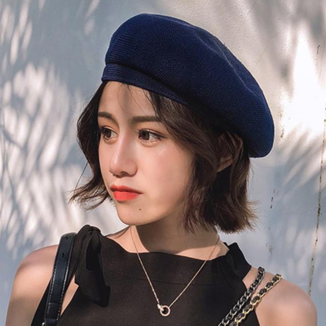 ベレー帽 夏 レディース 麦わら帽子 レトロ ストローハット おしゃれ ペーパーハット可愛い 送料無料 即日発送-7