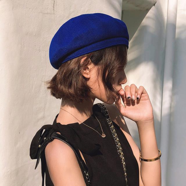 ベレー帽 夏 レディース 麦わら帽子 レトロ ストローハット おしゃれ ペーパーハット可愛い 送料無料 即日発送-8