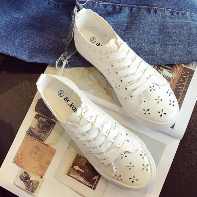 スニーカー レディース 白いスニーカー 通気性 ローカット おしゃれ 送料無料 即日発送-2