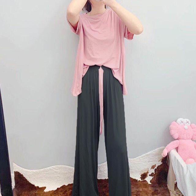 ルームウェア 上下レディース パジャマ 2点半袖 部屋着ゆったり 送料無料 即日発送-3