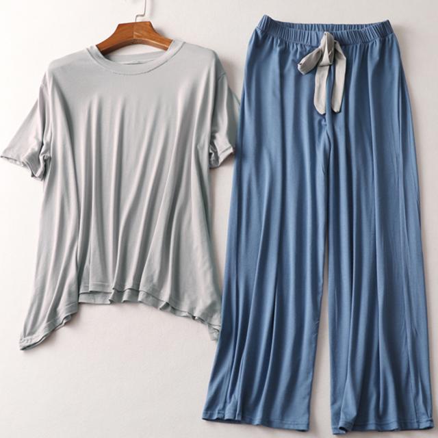 ルームウェア 上下レディース パジャマ 2点半袖 部屋着ゆったり 送料無料 即日発送-7