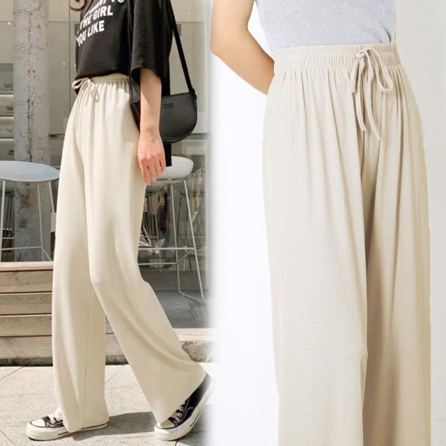 ロングパンツ レディース ワイドパンツ ハイウエスト リラックスパンツ 送料無料 即日発送-4