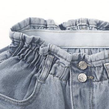 デニムパンツ レディース ハイウエスト ショーパン ロールアップ ワイドショートパンツ 送料無料 即日発送-2