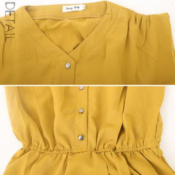 ワンピース シャツワンピース レディース ベルト付き ロングワンピース ノースリーブ 着やせ シフォン 送料無料 即日発送-2