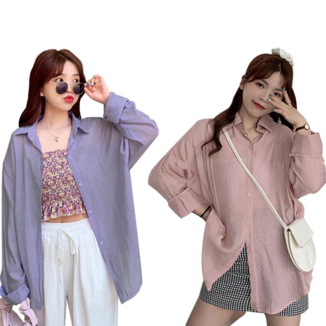 ロングカーディガン 春夏 レディース 長袖 トップス イレギュラーヘム シャツブラウス 透け感 送料無料 即日発送-8