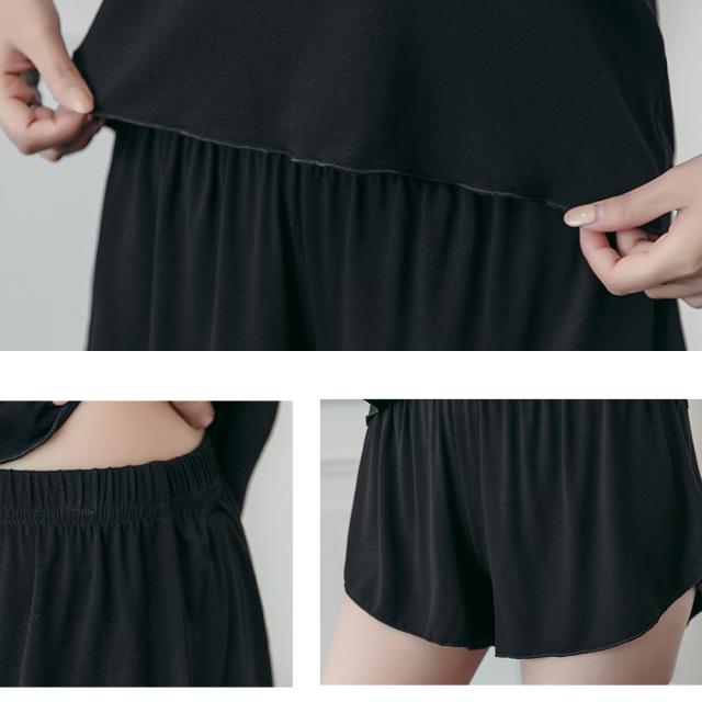 ルームウエア レディース 部屋着 2点キャミソール ショーパン 柔らか パジャマ 送料無料 即日発送-2