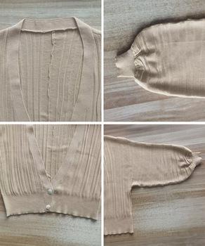 薄手 カーディガン レディース ドルマン 透け感 羽織 リブ ゆったり ボリューム袖 トップス 送料無料 即日発送-9