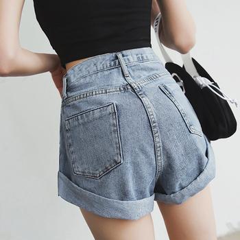 デニム ショートパンツ レディース 裾ロールアップ ホットパンツ ウエストゴム カジュアル 送料無料 即日発送-8