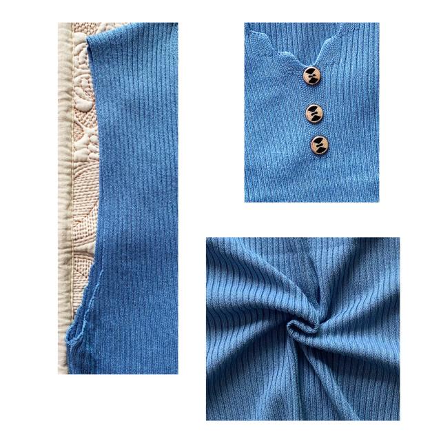 タンクトップ Vネック ノースリーブ インナー シンプル ニットキャミソール レディース 送料無料 即日発送-2