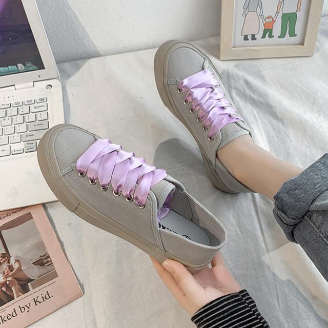 スニーカー レディースシューズ キャンバススニーカー 美脚 歩きやすい 通勤 通学 ファッション 送料無料 即日発送-5