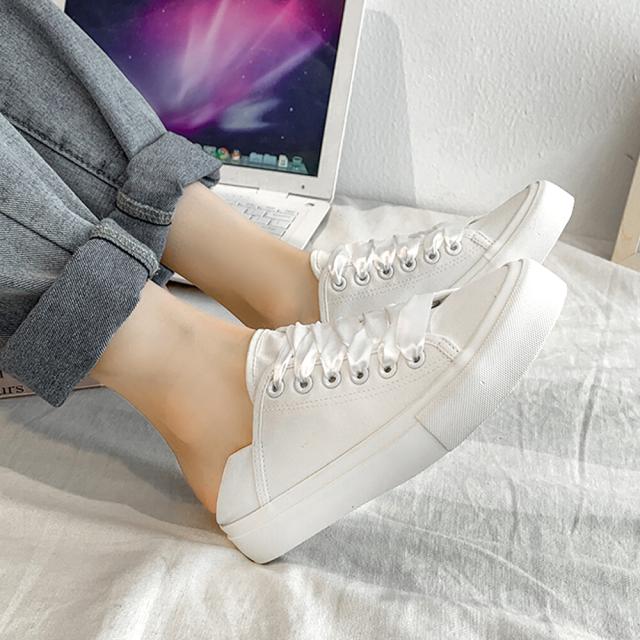 スニーカー レディースシューズ キャンバススニーカー 美脚 歩きやすい 通勤 通学 ファッション 送料無料 即日発送-8