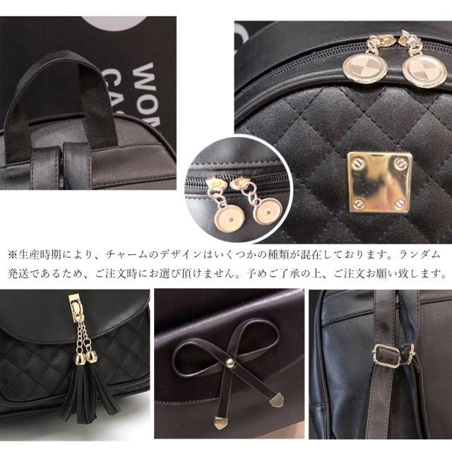 レザーリュックバッグ レディース タッセル付き バックパック デイバッグ マザーズリュック 送料無料 即日発送-2
