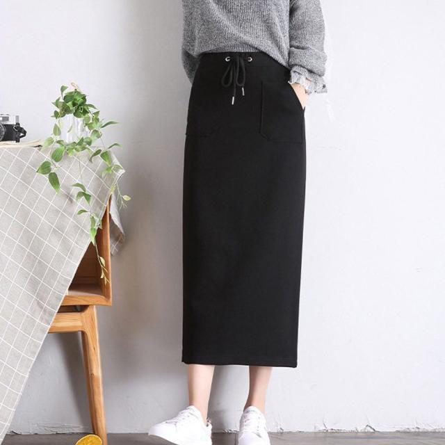 スリット入り ロングスカート レディース タイトスカート ハイウエスト ボトムス 美脚 送料無料 即日発送-3