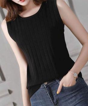 リブニット タンクトップ ニット トップス レディース ニット 無地 送料無料 即日発送-2