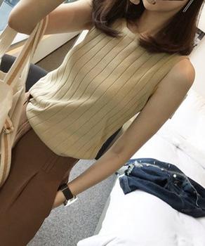 リブニット タンクトップ ニット トップス レディース ニット 無地 送料無料 即日発送-5