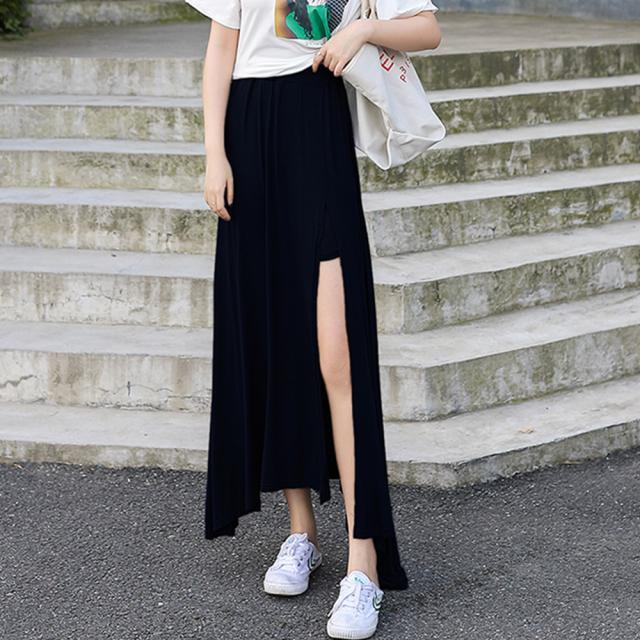 ロングスカートインナーショートパンツ付き 送料無料 即日発送-4