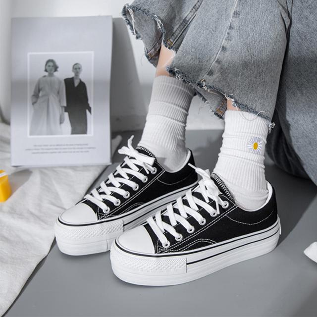 スニーカー レディース 厚底 ローカット ファッションスニーカー 歩きやすい ファッション 送料無料 即日発送-2