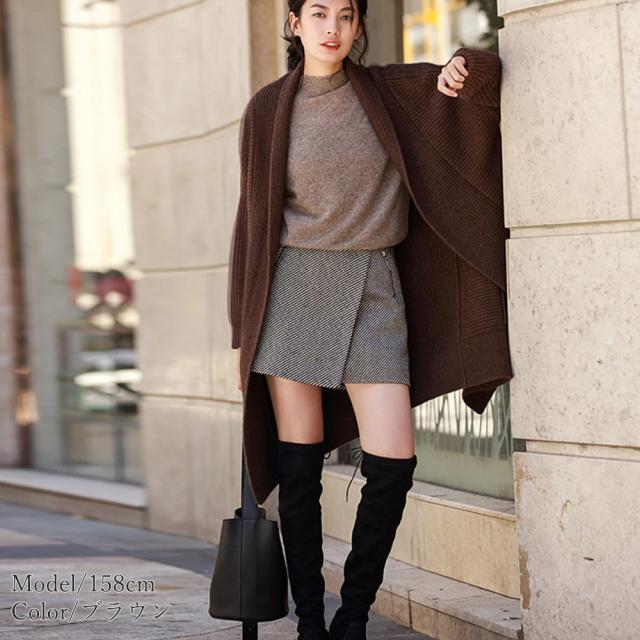 ボレロ ニットカーディガン レディース アウターコート ニットコーディガン 長袖 無地 送料無料 即日発送-3
