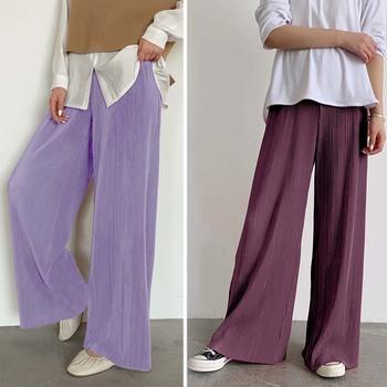 プリーツパンツ レディース ワイドパンツ セルフカット 大人カジュアル バギーパンツ ボトムス 送料無料 即日発送-6