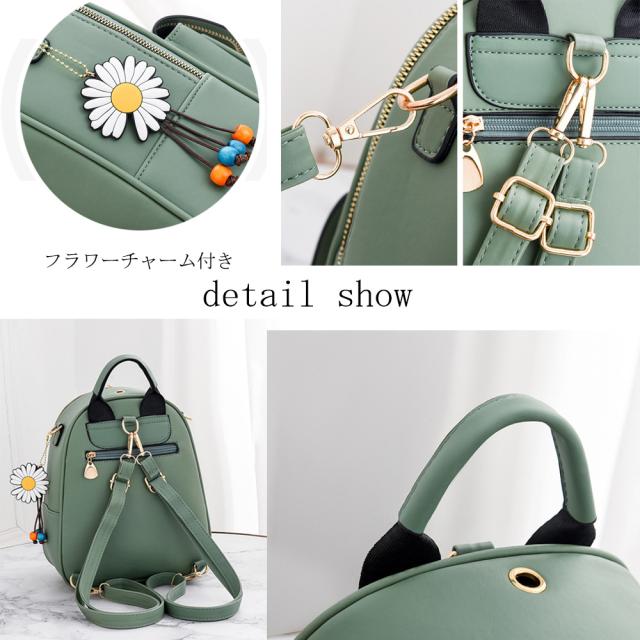 ミニリュック バイカラー レディース 3way おしゃれ リュックサック 小さめ バックパック 送料無料 即日発送-2