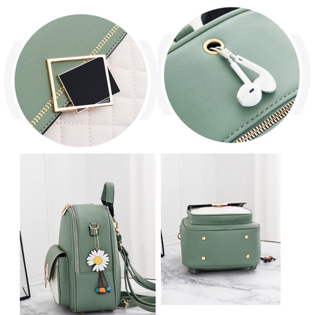 ミニリュック バイカラー レディース 3way おしゃれ リュックサック 小さめ バックパック 送料無料 即日発送-3