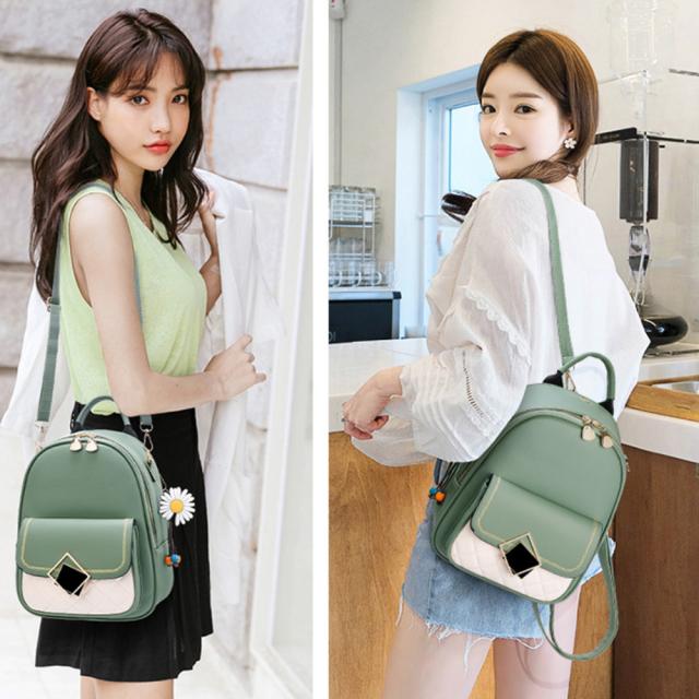 ミニリュック バイカラー レディース 3way おしゃれ リュックサック 小さめ バックパック 送料無料 即日発送-5