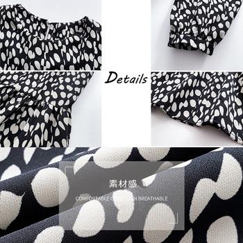 ワンピース ドット柄 シフォンワンピース レディース ロングワンピース 長袖 フレアワンピース 送料無料 即日発送-3