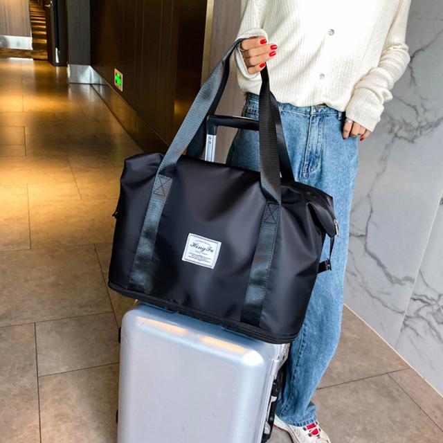 キャリーオンバッグ トラベルバッグ レディース 大容量 旅行バッグ はっ水加工 ボストンバッグ 送料無料 即日発送-5