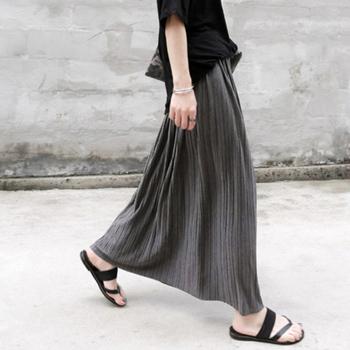 プリーツスカート レディース マキシスカート ロング丈 フレアスカート黒 ボトムス 春夏秋 送料無料 即日発送-4