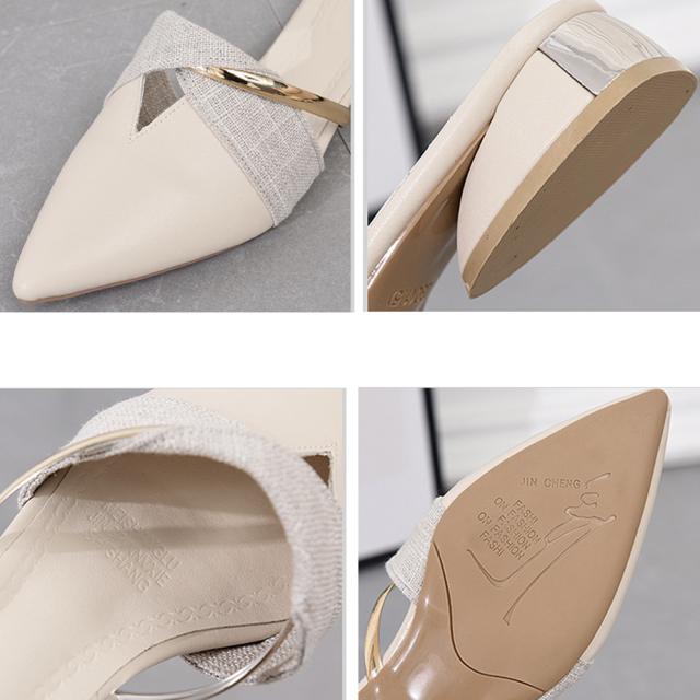 サンダル バブーシュサンダル レディース 歩きやすい ポインテッドトゥ ミュールサンダル 送料無料 即日発送-2