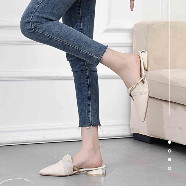 サンダル バブーシュサンダル レディース 歩きやすい ポインテッドトゥ ミュールサンダル 送料無料 即日発送-7