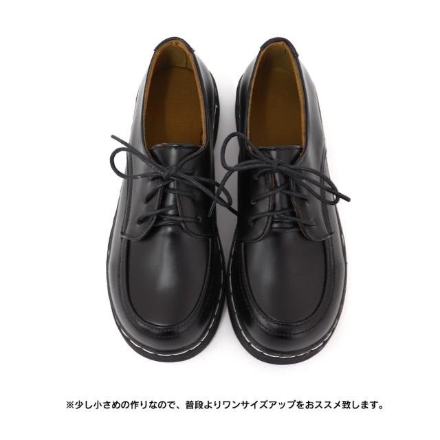 ドレスシューズ レディース 靴 シューズ レースアップ レザー調 厚底 シンプル 歩きやすい 送料無料 即日発送-6