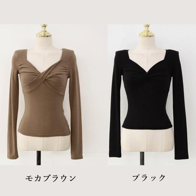 ツイスト トップス レディース 春 セクシー 送料無料 即日発送-1