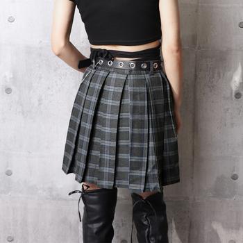 チェックスカート レディース ハイウエスト 送料無料 即日発送-7
