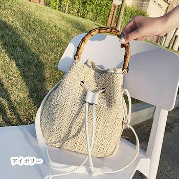 トートバッグ 巾着かごバッグ トートバッグ 2WAY 手提げ 送料無料 即日発送-2