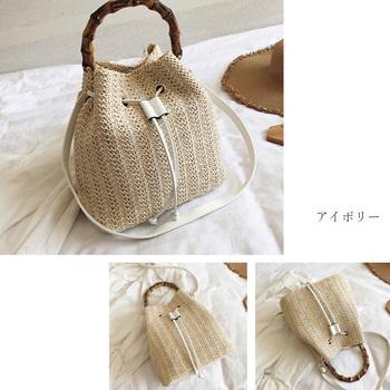 トートバッグ 巾着かごバッグ トートバッグ 2WAY 手提げ 送料無料 即日発送-5