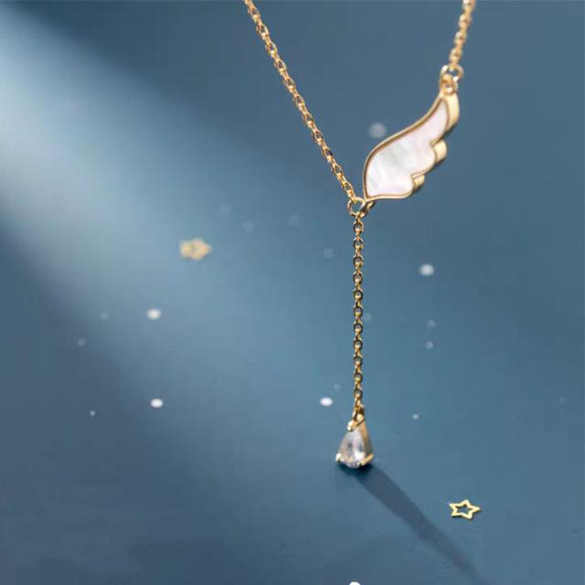 ネックレス 天使の羽根モチーフ 結婚式 送料無料 即日発送-9