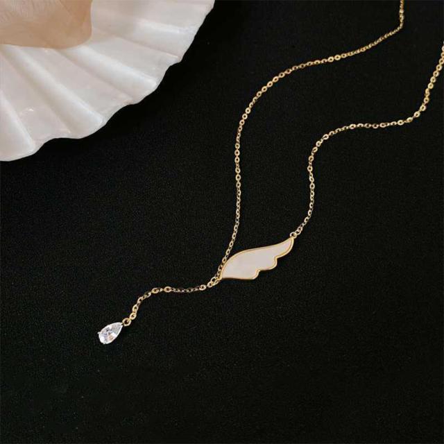 ネックレス 天使の羽根モチーフ 結婚式 送料無料 即日発送-3
