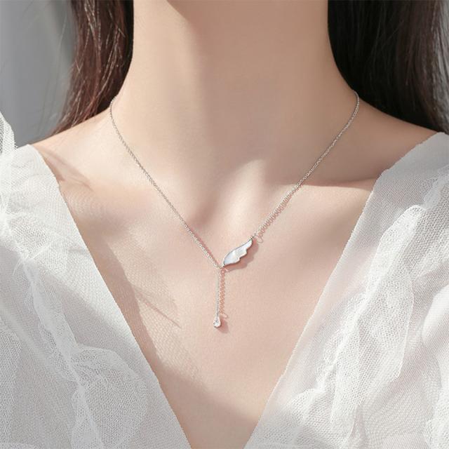 ネックレス 天使の羽根モチーフ 結婚式 送料無料 即日発送-5