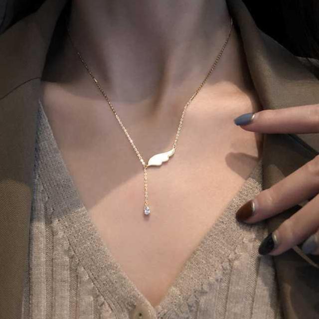 ネックレス 天使の羽根モチーフ 結婚式 送料無料 即日発送-7