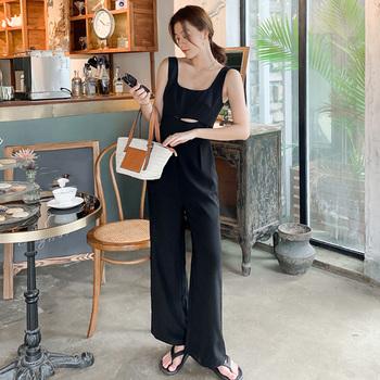 サロペットパンツ レディース ワイドレッグ 送料無料 即日発送-9