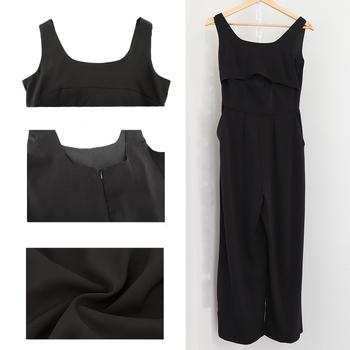 サロペットパンツ レディース ワイドレッグ 送料無料 即日発送-2