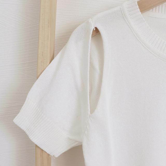 ニット カットソー サマー レディース 半袖 送料無料 即日発送-9