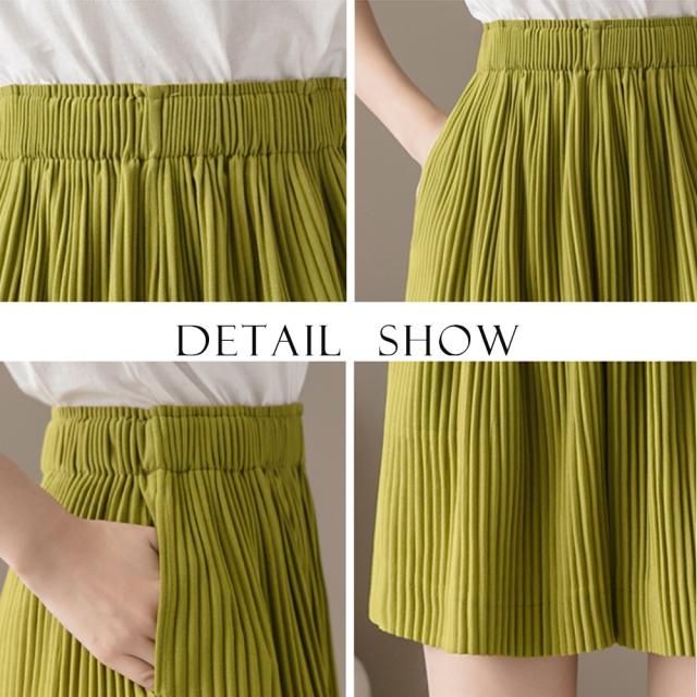 プリーツパンツ ショート ワイドパンツ SK15397860-2795 送料無料 即日発送-2