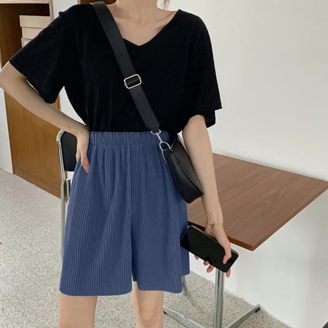 プリーツパンツ ショート ワイドパンツ SK15397860-2795 送料無料 即日発送-6