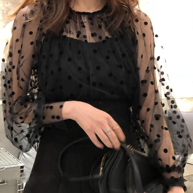 シアーブラウス セットアップ アンサンブル 送料無料 即日発送-4