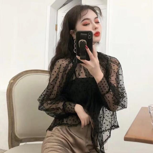 シアーブラウス セットアップ アンサンブル 送料無料 即日発送-5