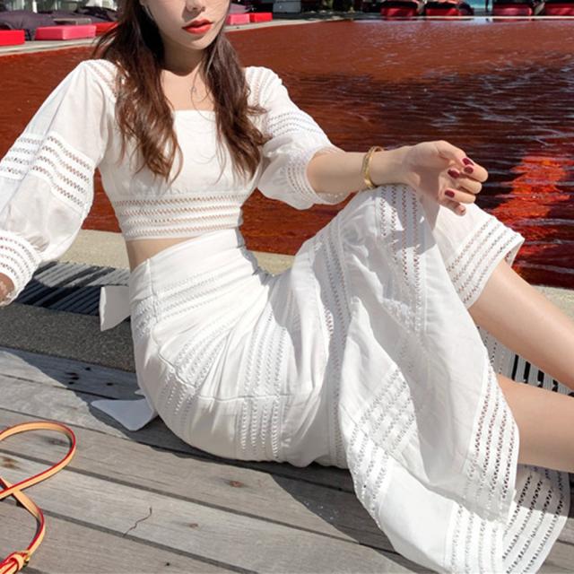 セットアップ レディース スカート 白 送料無料 即日発送-1