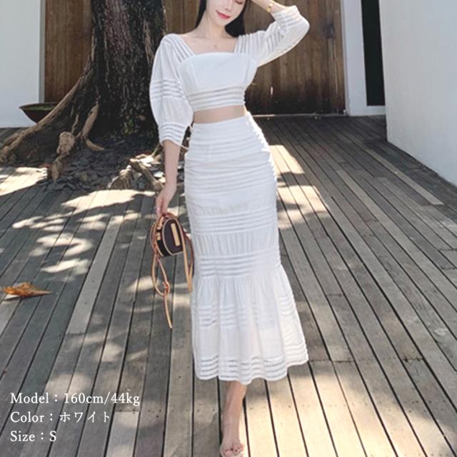 セットアップ レディース スカート 白 送料無料 即日発送-4